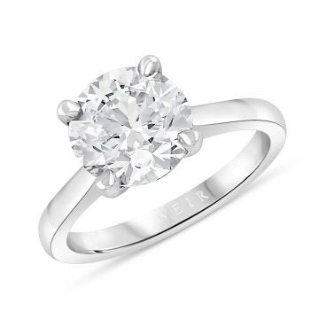 Platinum and 3ct Diamond Solitaire Ring