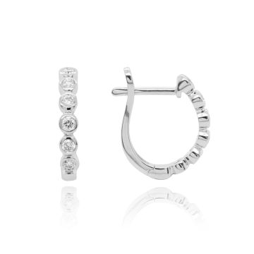 Weir Collection 18 Carat White Gold Bubble Hoop Earrings