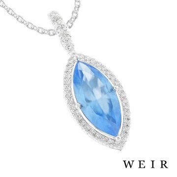 Platinum Marquise cut Pendant