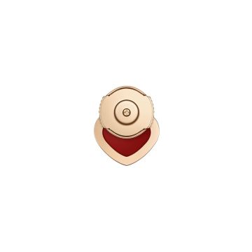 My Happy Hearts 18k Rose Gold Carnelian Inlay Single Earring