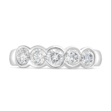 Weir Collection Platinum 5 Diamond Line Band