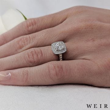 Yellow gold/platinum 0.70ct F SI1  Round brilliant cut Diamond Engagement Ring