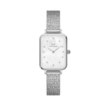 Quadro Lumine Pressed Piano 20x26mm White Dial Quartz Stainless Steel Watch