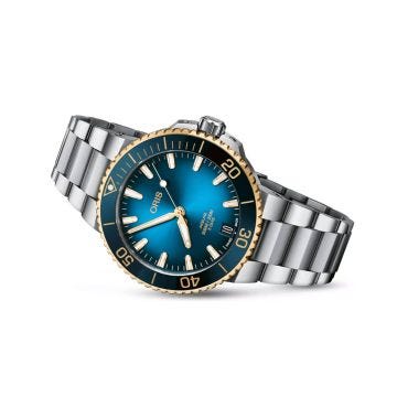 Aquis Date Calibre 400 41.5mm Blue Dial Automatic Movement Stainless Steel Case Stainless Steel Bracelet Watch