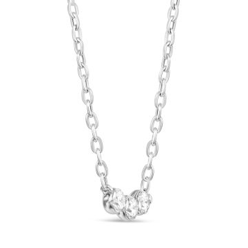 18K White Gold My Caroline 0.52ct 3 Stone Diamond Necklace