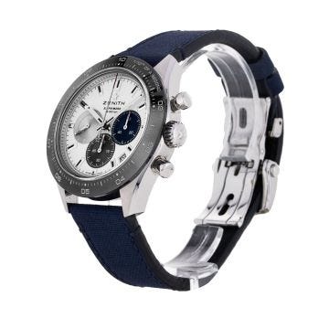 Chronomaster Sport 41mm White Dial Blue Textile Strap Watch