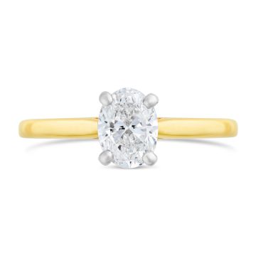 Platinum 1.00ct G VS2  Oval cut Diamond Engagement Ring
