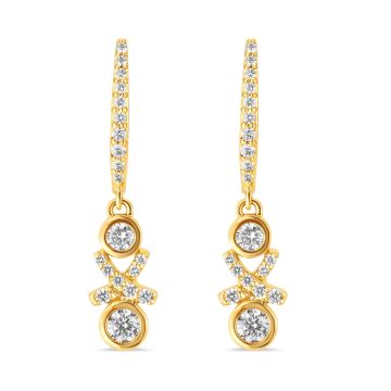 18k Gold Diamond Kiss Earrings
