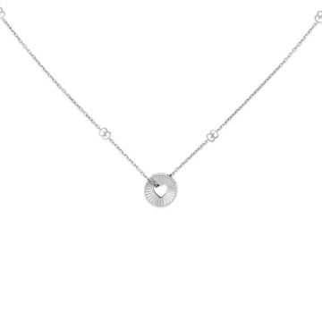 Icon 18k White Gold Heart Necklace