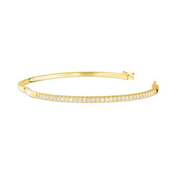 9k Yellow Gold Diamond Bangle