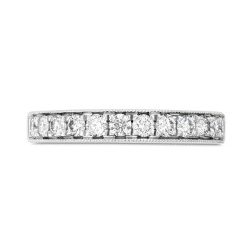 18k White Gold 0.75ct Diamond Line Band Ring