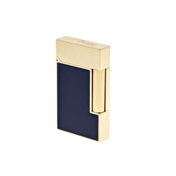 S.T. Dupont Ligne 2 Blue Lacquer and Yellow Gold Lighter