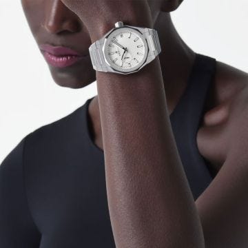 DEFY SKYLINE 41mm White Dial Automatic Steel Watch