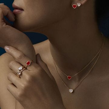 My Happy Hearts 18k Rose Gold Diamond Single Earring