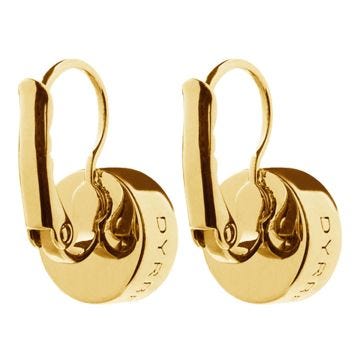 Dyrberg/Kern Lulu Gold Toned White Faux Pearl Stud Earring