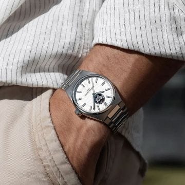 Photo of the Frederique Constant Highlife Heart Beat 41mm Automatic Watch – White Dial & Stainless Steel Bracelet – FC-310S4NH6B