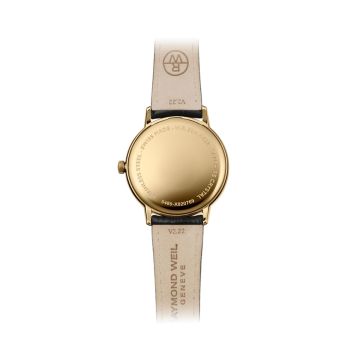 Toccata Classic 39mm, White Dial, Quartz Movement, Stainless Steel Yellow Gold PVD Plated Case, Leather Strap Watch
