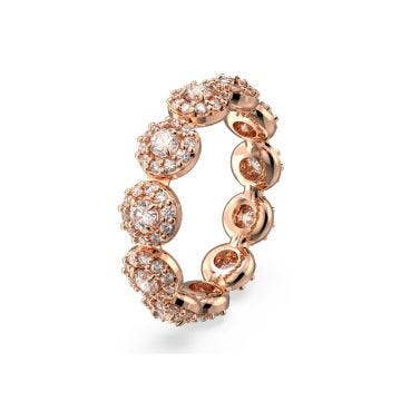 Swarovski Rose Gold Tone Plated Round Cut White Zirconia Crystal Pavé Constella Ring