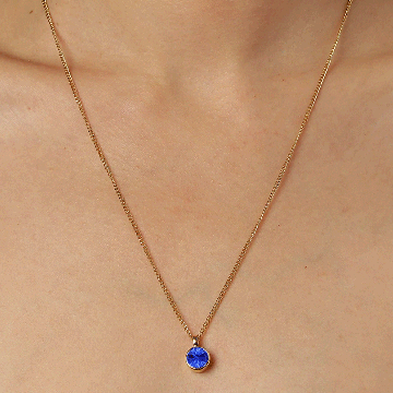 Ette Gold Blue Sapphire Pendant Necklace
