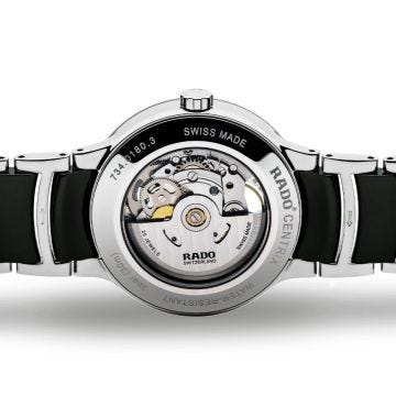 Centrix Open Heart 38mm, Black Dial, Automatic Movement, Stainless Steel Case, Ceramic Bracelet Watch