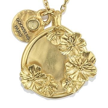 Talisman Poppy Yellow Gold Plated Medallion Necklace