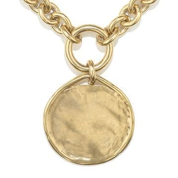 Talisman Medal Yellow Gold Plated Pendant