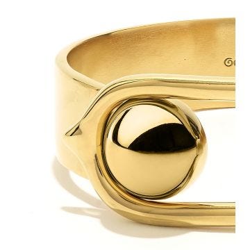 Boucle Yellow Gold Plated Medium Bracelet