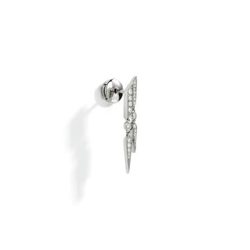Anyway Double Drops Diamonds & Silver Earring