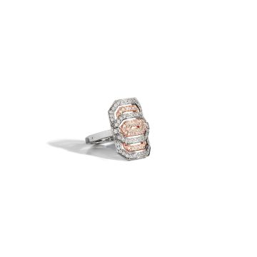 Petite My Way Diamonds Pink Gold & Silver Ring