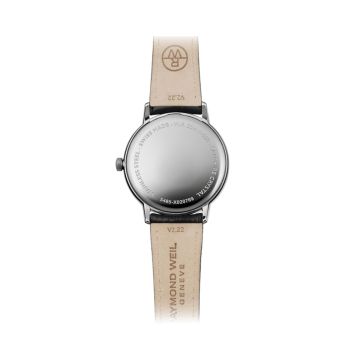 Toccata Classic 39mm, White Dial, Quartz Movement, Stainless Steel Case, Black Leather Strap Watch