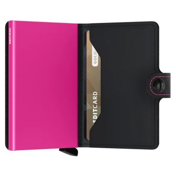 Miniwallet Matte Black & Fuchsia