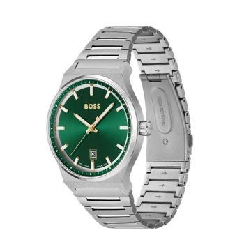 Hugo Boss Candor 45mm Green Dial Quartz Stainless Steel Watch HB1514079
