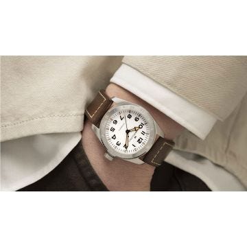 Khaki Field Expedition Auto 41mm, White Dial, Automatic Movement, Stainless Steel Case, Brown Leather Strap Watch
