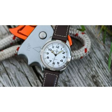 Khaki Field Expedition Auto 37mm, White Dial, Automatic Movement, Stainless Steel Case, Brown Leather Strap Watch