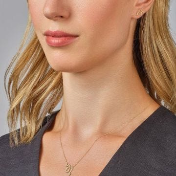 N9ne 9k Yellow Gold Snake Earrings