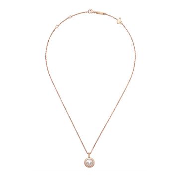 Happy Diamonds Icons 18k Rose Gold Circular Pendant Necklace