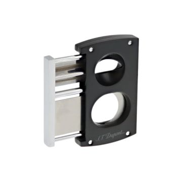 S.T. Dupont Chrome Black Double Blade Cigar Cutter