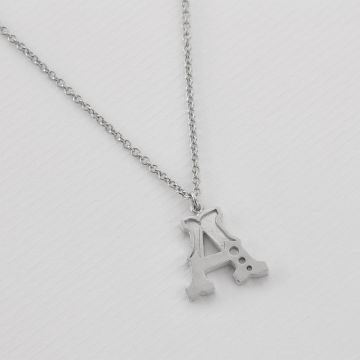 Just My Type Letter A Necklace in Sterling Silver