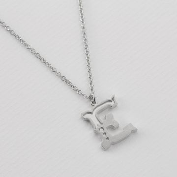 Just My Type Letter E Necklace in Sterling Silver