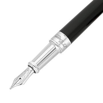 S.T. Dupont White Brass 14K White Gold  Line-D Eternity Picasso Fountain Pen & Rollerball Sleeve