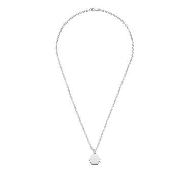Trademark Sterling Silver Hexagonal Pendant Necklace