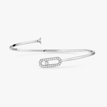 Photo of the Messika 18k White Gold Move Uno Pavé Flex Bangle 11134-WG