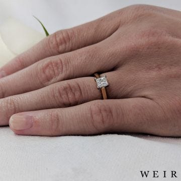 18ct yellow gold 0.50ct G VS1  Princess cut Diamond Engagement Ring