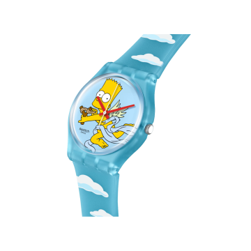 The Simpsons Collection ANGEL BART 34mm, Round Blue Dial, Quartz, Blue Case, Blue Strap Watch