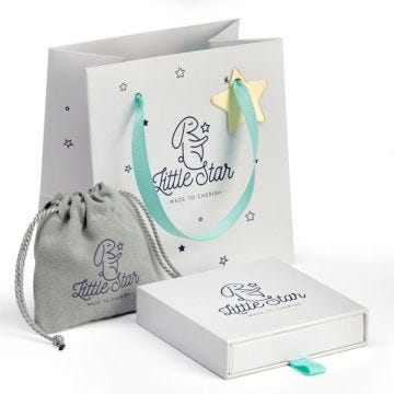 Little Star Silver Elizabeth Luxury Diamond Set Baby Bangle