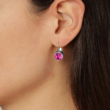 Louise Silver Pink Drop Earrings
