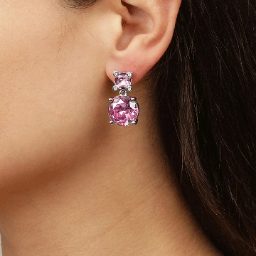 Nicola Silver Rose Drop Earrings