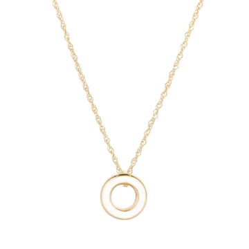 N9ne 9k Yellow Gold Yellow Enamel Round Pendant Necklace