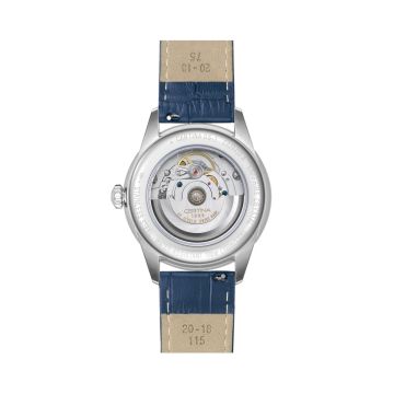 DS-1 Day Date 40mm White Dial Automatic Leather Strap Watch