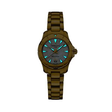 DS Action Lady 29mm MOP Dial Quartz Gold Plated Watch